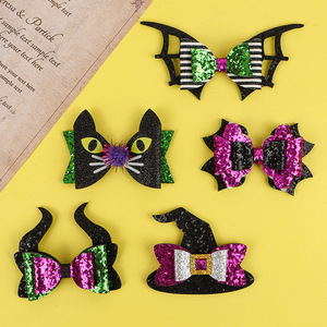 Accessoire de chaussure Mary Jane personnalisé de 12 cm, accessoire araignée chauve-souris nœud papillon pour Halloween, décoration de fête, accessoire pince à cheveux chapeau de sorcière - Product Image 1