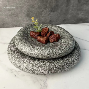 Assiette alimentaire en grès glaçure mate de haute qualité essayez 6 8 10 pouces vaisselle Vajilla événements traiteur assiette en céramique de Restaurant mat - Product Image 1
