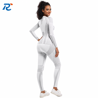 Ensemble de ski sans couture pour femmes, 2 pièces, tricoté, haute élasticité, pour yoga et entraînement, tenue athlétique intégrale pour le sport
