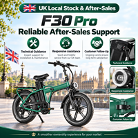 Vélo électrique pliable QMWHEEL F30 Pro, stock UK, 20 pouces, 250W, 48V, 45Ah, longue autonomie, vente en gros