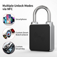 Mini cadenas intelligent NFC passif, déverrouillage sans clé par contact téléphonique, pour bagages de voyage, valises, sacs à dos, vélos, casiers de gym, sacs d'école