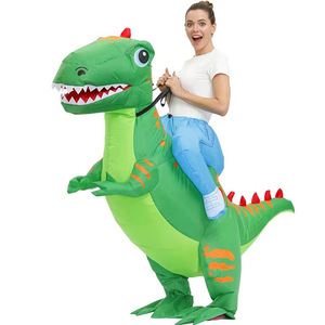 Disfraz Inflable de Dinosaurio Verde T-Rex para Adultos, Traje Completo Divertido para Cosplay, Halloween, Carnaval y Fiestas - Product Image 6