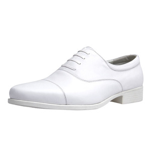 <b>White</b> Leather Men's Dress Shoes <b>Lace</b>-Up Formal Wedding Style Slip-On Comfortable Breathable Outdoor Wear - Product Image 3