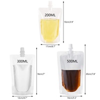 Sac d'Emballage Personnalisé de Chine pour Boissons Liquides, Jus de Fruits, avec Bec Verseur, Réutilisable, Doypack, en Plastique, Vente en Gros