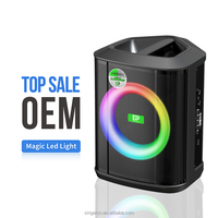 Haut-parleur de karaoké haute puissance DP-899 de 8 pouces avec écran intégral, éclairage LED RGB, subwoofer et télécommande pour appairage TWS – Vente en gros
