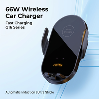 Chargeur de voiture sans fil 15W |   Pince électrique à détection automatique |   360 °   Support de ventilation rotatif à un clic |   Support de charge rapide en alliage G16