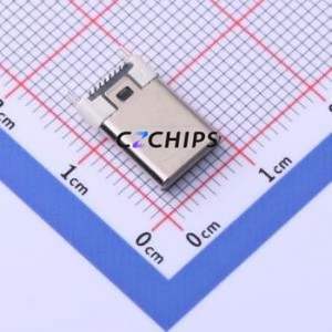 YTC-TC16S-128 USB Connector SMD Connector ( Connector Type: Type-C )( Gender: Male )( Mounting Type: Vertical Mount ) - Product Image 1