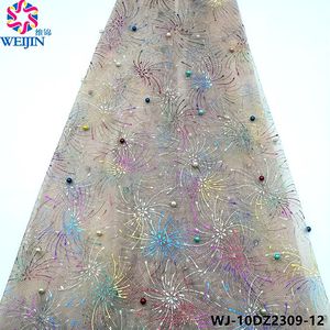 100% in fibra di poliestere arcobaleno fuochi d'artificio perline per unghie tulle tessuto a maglia a maglia tessuto base di scena abbigliamento casual - Product Image 6