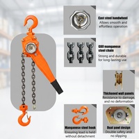 Palans manuels à chaîne CE de haute qualité, fabriqués en Chine, avec poulie pratique, ensemble 2T 1.5m 3m 6m, palan de levage manuel à levier