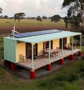Module de maison préfabriquée de luxe en conteneur maritime, véranda en verre pour jardin, espace de vie naturel avec salle de bain, <span class=keywords><strong>cuisine</strong></span> et énergie solaire - Product Image 3