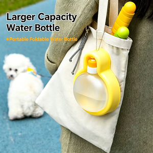 Bouteille d'eau pour chien, gourde pliable légère et portable en TPE pour animaux de compagnie, 350 ml, 500 ml, pour l'extérieur et les voyages - Product Image 1