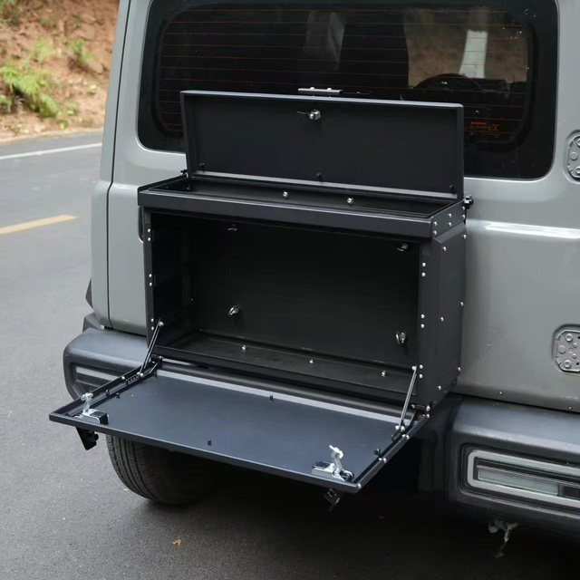 Waterproof Iron & Aluminum Tool Storage Trunk with Screw Fixing for Jimny JB74 Rear Tailgate