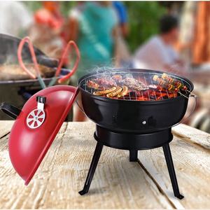 Portable métal Camping arrière-cour <span class=keywords><strong>barbecue</strong></span> gril trépied pliant extérieur cuisson gril poudre revêtement charbon de bois bouilloire <span class=keywords><strong>Barbecue</strong></span> gril - Product Image 3
