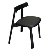 Meubles de salle à manger modernes, chaises et table en bois et cuir, chaise de restaurant nordique, chaise de café, chaises en bois noir de luxe pour événements