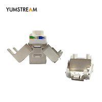 Système de câblage réseau blindé à 180 degrés Jack modulaire sans outil Stp Ftp Cat6 Rj45 connecteur Keystone