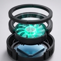 Refroidisseur de téléphone magnétique TEC, plaque de refroidissement semi-conductrice, ventilateur à clip pour téléphone et tablette de jeu, éclairage RGB