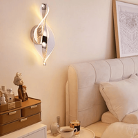 Lámpara de Pared LED Acrílica Moderna de Lujo Ligero para Dormitorio, Sala de Estar, Fondo de TV, Pasillo y Estudio