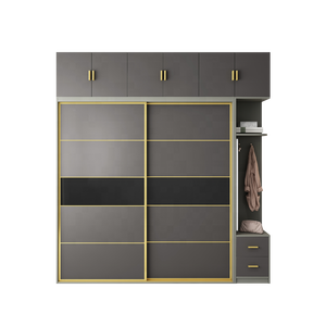 Meubles de chambre à coucher, portes coulissantes, placard en PVC, armoire <span class=keywords><strong>DIY</strong></span> - Product Image 4