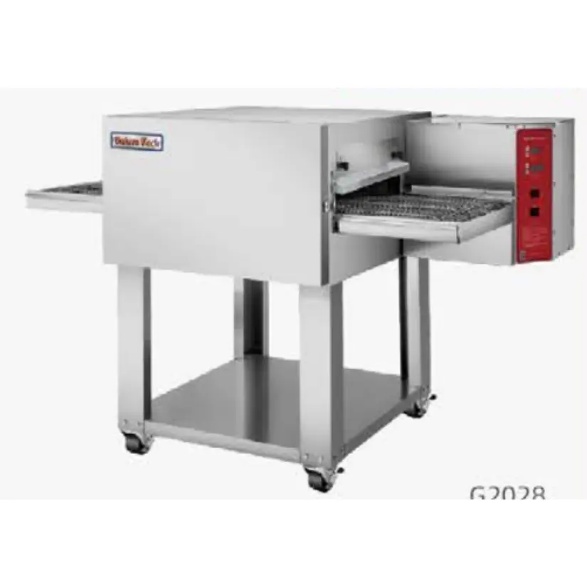 European CE certified 20 inch commercial 5 trays natural gas / LPG conveyor tunnel oven.