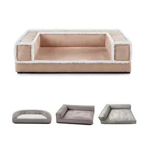 Sofá cama de espuma viscoelástica lavable para perro y gato, cama extraíble de lujo, gran oferta, nuevo