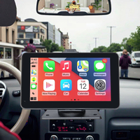 Autoradio portable HD 7 pouces sans fil avec écran tactile CarPlay, lecteur MP5, placement sur tableau de bord, GPS intégré, Android Auto, mains libres