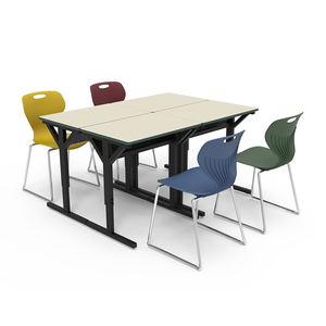 Hai chỗ ngồi trường máy tính bàn và lớp học hoạt động bảng trường Bàn và ghế - Product Image 5