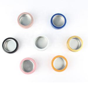 Мини-розовая металлическая алюминиевая банка жестяная коробка с прозрачным окном для перламутровых ногтей мощный блеск - Product Image 5