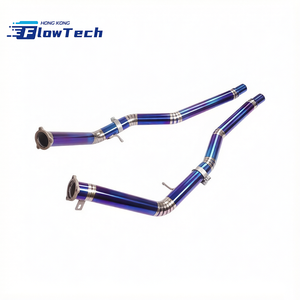 ท่อไอเสียหน้าไทเทเนียมสีน้ำเงิน สำหรับ Audi S4 S5 B9.5 B9 3.0T ท่อหน้า - Product Image 3