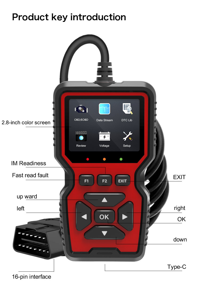 ANCEL OBD2 Scanner Code Reader – Diagnose Check Engine Light & Reset Faults