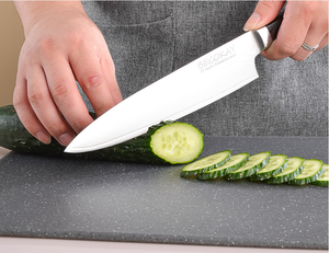 Planche à découper en plastique écologique personnalisée planche à découper double face en trois parties pour le tri des légumes - Product Image 4