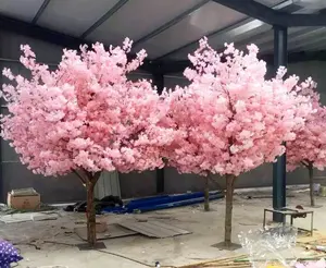OEM Different Sizes Heigh Quality Solid Wood Artificial Cherry Blossom Trees For Home Furniture Wedding Outdoor Decoration