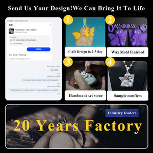 ラッパー ジュエリー 925 シルバー製 フルアイスアウト ヒップホップデザイン VVS モアサナイト ダイヤモンド モザイク インビジブルセッティング ドッグタグ ペンダント - Product Image 5