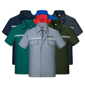 Wholesale OEM Durable Safety Cotton Breathable Construction Summer Workwear Working Uniform Coverall Suit Industrial Coveralls - Product Image 2