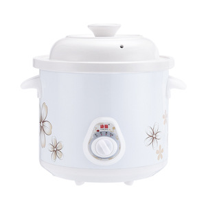 Electric Slow Cooker 3.5L Ceramic Multi Function Porridge Soup Pot White - Product Image 1