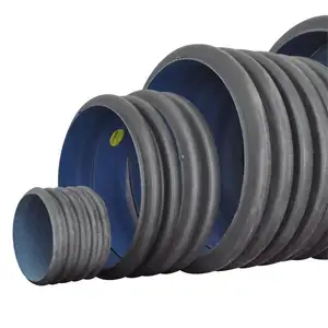 Haojia Pipe PE Double Wall Corrugated Pipe High Quality HDPE For Drainage Customized Plastic Culvert Pipe SN4 SN8 110-800mmmm