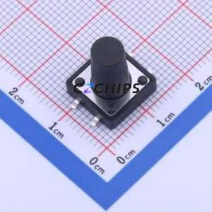 GT-TC149B-H150-L1 Tactile Switch SMD-4P,12x12mm Switch Single Pole Single Throw Round Button 1.6N Vertical Mount - Product Image 1