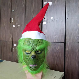 Disfraz de Monstruo Ladrón Genio Enmascarado con Cabello Verde, de Látex, con Máscara y Guantes, para Fiestas de Halloween o Navidad - Product Image 6