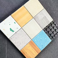 Tapis de sol en caoutchouc à motif bois, absorption des chocs, écologique, résistant à l'eau, dalles emboîtables pour salles de sport - Tailles personnalisables