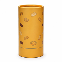 Emballage personnalisé en tube de papier de qualité alimentaire pour biscuits, chips, en-cas, boîte de rangement cylindrique écologique et recyclable
