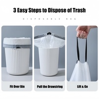Sacs poubelles colorés en PEHD recyclé durables avec cordon de serrage, pack arc-en-ciel, parfumés, pour poubelles de cuisine, hôtels et usage domestique, vente en gros, logo personnalisé