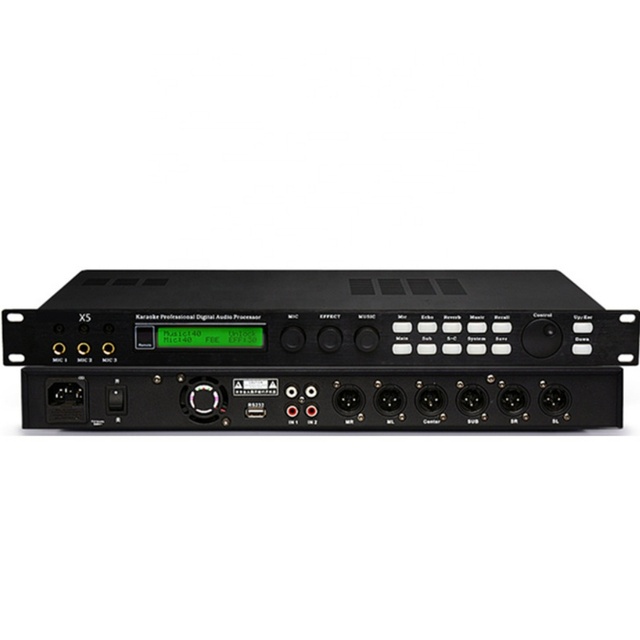 Hot Selling Professional Stage Front Level Digital Effector Karaoke Microphone Audio Processor Outdoor Sound System