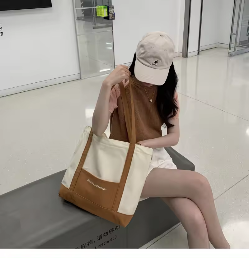 custom canvas tote bag string shopping wholesale reusable bag cotton black and white small tote bag canvas