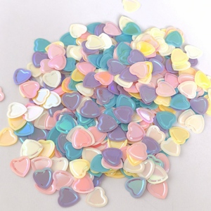 Paillettes Cœur Pastel Arc-en-ciel Mélangées pour Nail Art, Paillettes Cœur Chunky - Product Image 4