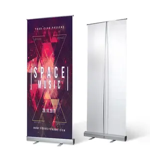 Portable Roll Up Banner Display Equipment Aluminium Roll Up Banner Stand for Advertising and Promotion