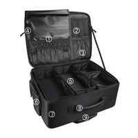 Trousse de maquillage professionnelle de voyage, grande capacité, avec roulettes, pour organiser et ranger les accessoires de maquillage, échantillon gratuit