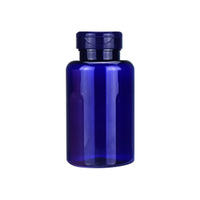 Flacon cylindrique en PET de 200 ml pour comprimés de vitamine C et ginseng, couleur unie, sans capsule, avec bouchon torsadé et à clapet, pour VC