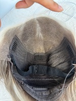 Perruque Junxiu originale en cheveux européens bruts, lisse, brun cendré balayage pour femmes blanches, texture soyeuse, pointes pleines et ligne de cheveux réaliste
