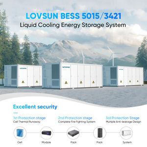ระบบแบตเตอรี่ลิเธียมโซลาร์ BESS Outdoor 1MW 1000KWH ขนาด 20 ฟุต 500kWh ระบบแบตเตอรี่แรงดันสูง สำหรับเก็บพลังงานในตู้คอนเทนเนอร์ - Product Image 4