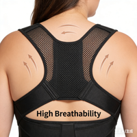 Correcteur de posture large pour le dos, taille plus, pour adultes, soutien lombaire respirant et réglable pour les grandes morphologies