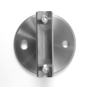 C110344 Plaque latérale en acier inoxydable AISI 304 satiné Ø 100X42.4mm pour balustrades et mains courantes - Product Image 5